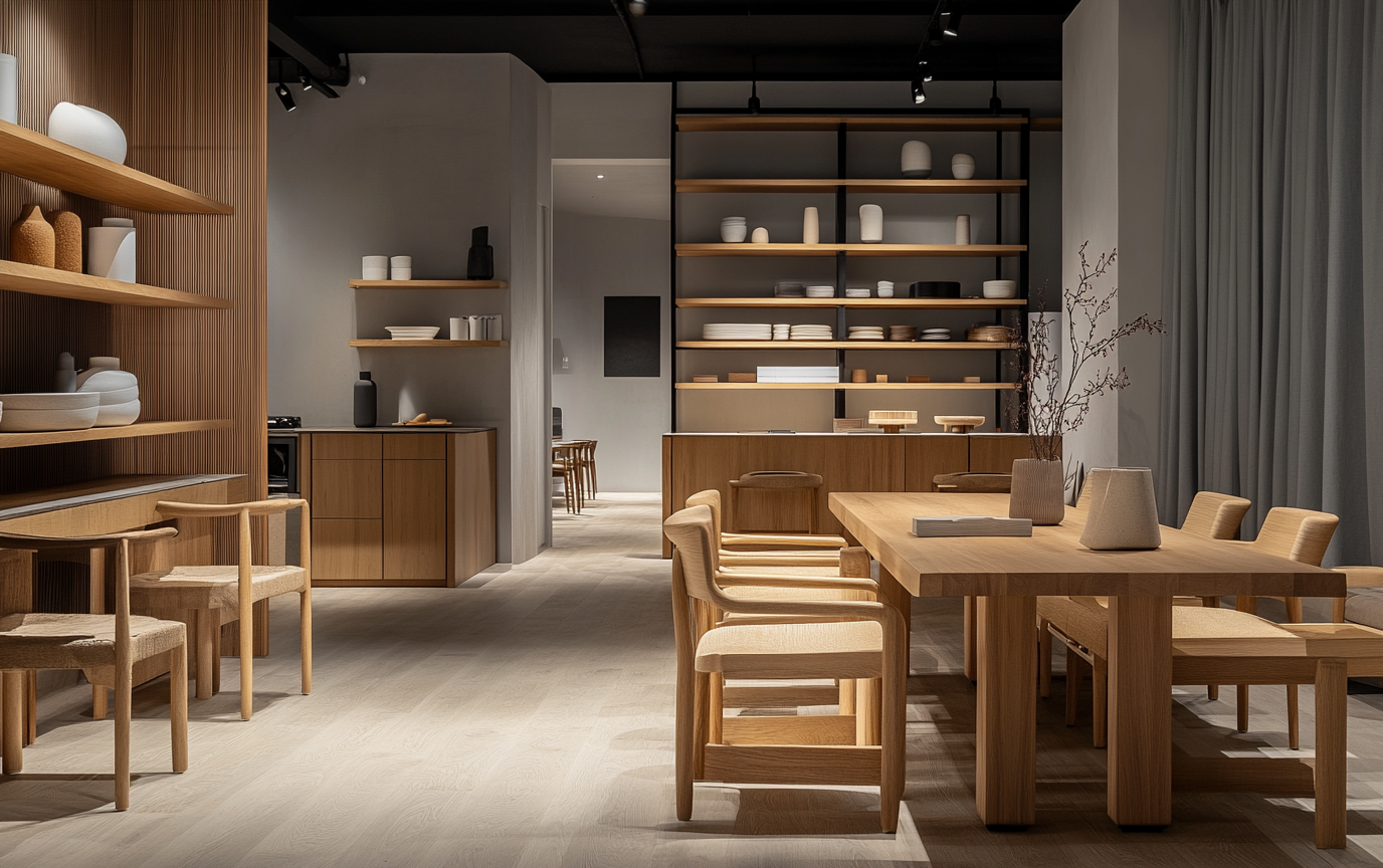 Minimalist furniture showcase